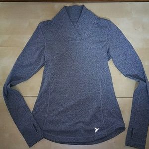 Old Navy Heathered Gray Running Top Pullover S